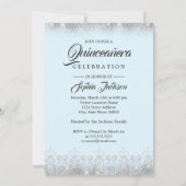Invitation Dentelle d'argent clair Gown Diamond Quinceanera (Dos)