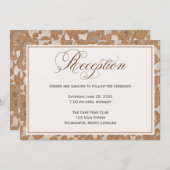 Invitation Dentelle d'automne Réception de mariage Enceinte I (Devant / Derrière)