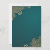 Invitation Dentelle de cadre or Vert islamique Aqiqa Aqeeqa B (Dos)