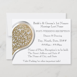 Invitation Dentelle De Champagne (Réception D'Après-Mariage M