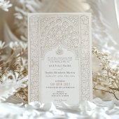 Invitation Dentelle de crème classique Mariage Artistère isla