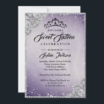 Invitation Dentelle de diamant Étincelle de Sweet sixteen d'a<br><div class="desc">Invitations de Sweet sixteen plus élégantes dans le Little Bayleigh Store</div>