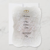 Invitation Dentelle de mise au point douce élégante faire-par (Dos)