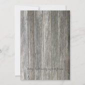 Invitation Dentelle de tournesol rustique Grange bois violet  (Dos)