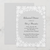 Invitation Dentelle d'hiver à l'occasion de la répétition gri (Devant / Derrière)