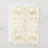 Invitation Dentelle d'or Corset Bridal Lingerie Douche (Dos)