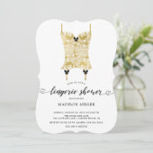 Invitation Dentelle d'or Corset Bridal Lingerie Douche (Debout devant)