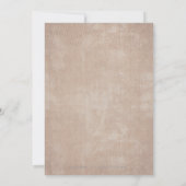 Invitation Dentelle d'or Kraft élégant mariage campagnard rus (Dos)