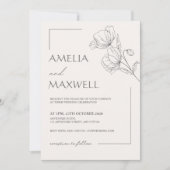 Invitation Dentelle Elegance Beige (Devant)