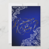 Invitation Dentelle élégante et Calligraphie Graduation Invit (Devant)