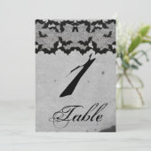 Invitation Dentelle élégante gothique chauve-souris numéro de (Debout devant)