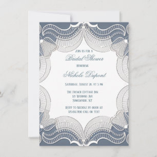 Invitation Dentelle Élégante Sur Fête des mariées Mariage Ble