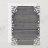 Invitation Dentelle en bois rustique Mason Jar Lights Graduat (Dos)