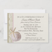 Invitation Dentelle et dîners de mariée de poisson-Starfish (Dos)