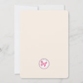 Invitation Dentelle florale Baptême rose pâle (Dos)