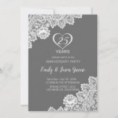 Invitation Dentelle Florale Blanche Et Roses (Devant)