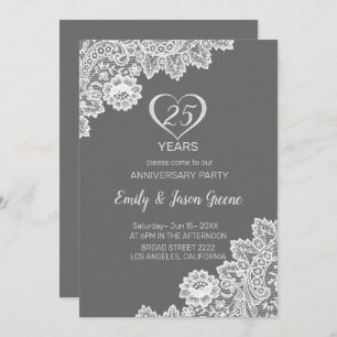 Invitation Dentelle Florale Blanche Et Roses