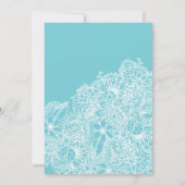 Invitation Dentelle florale bleu oeuf Robbin Sweet 16 (Dos)