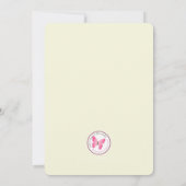 Invitation Dentelle florale délicieuse de la taille du baptêm (Dos)