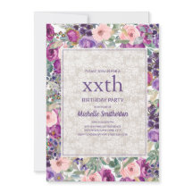 Dentelle Florale Rose Violet N'Importe Quel Âge An