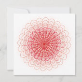 Invitation Dentelle florale rouge sur blanc (Dos)