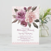 Invitation Dentelle florale rustique (Debout devant)