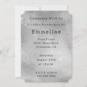 Invitation Dentelle florale Sliver (Devant)