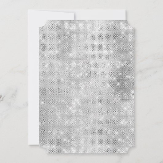 Invitation Dentelle florale Sliver (Dos)