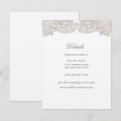 Invitation Dentelle florale victorienne sur Mariage de design (Devant / Derrière)