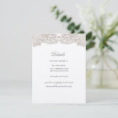 Invitation Dentelle florale victorienne sur Mariage de design (Debout devant)