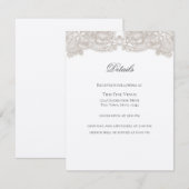 Invitation Dentelle florale victorienne sur Mariage de design (Devant / Derrière)