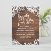 Invitation Dentelle, Lumières et Fleurs sur Bois Heureux à to (Debout devant)