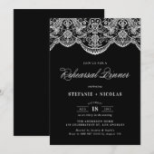 Invitation Dentelle Marocaine Motif Répétition Dîner Invitati (Devant / Derrière)