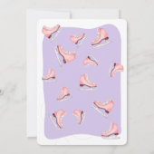 Invitation Dentelle moderne de vos patins patin à glace anniv (Dos)