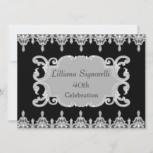 Invitation dentelle noire (Dos)