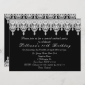 Invitation dentelle noire (Devant / Derrière)