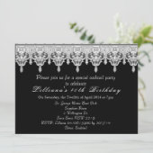 Invitation dentelle noire (Debout devant)