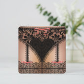 Invitation Dentelle noire (Debout devant)