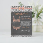 Invitation Dentelle nuptiale de partie de douche de lingerie (Debout devant)