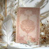 Invitation Dentelle orange brûlée Mariage musulman traditionn