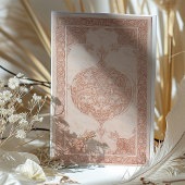 Invitation Dentelle orange brûlée Mariage musulman traditionn