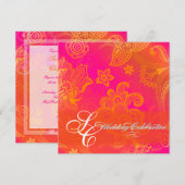 Invitation Dentelle orangée de PixDezines (Devant / Derrière)