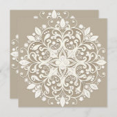 Invitation Dentelle romantique (Devant / Derrière)