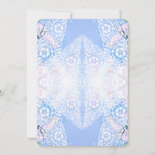 Invitation dentelle romantique de fleurs blanches (Dos)