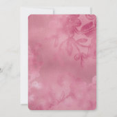 Invitation Dentelle rose chic (Dos)