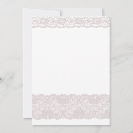 Invitation Dentelle rose Élégant Couples Moderne Douche Invit (Dos)