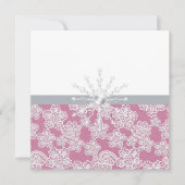 Invitation Dentelle rose pâle (Devant)