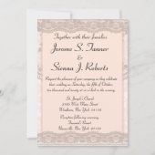 Invitation Dentelle rose Vintage (Devant)