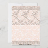 Invitation Dentelle rose Vintage (Dos)