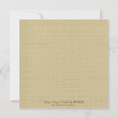 Invitation dentelle ruban & burlap répétition rustique dîner (Dos)